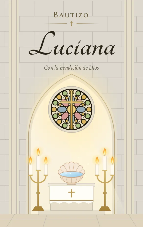 Invitación digital Clásico para bautizo y comunión
