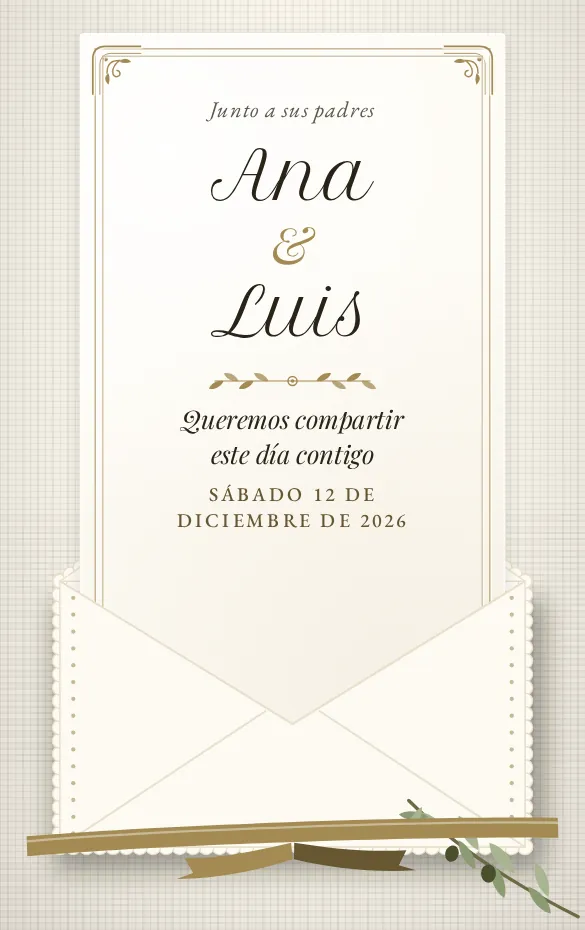 Invitación digital Clásica para boda