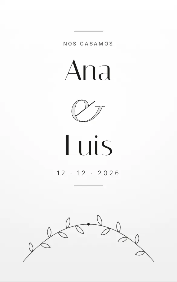 Invitación digital Minimalista para boda
