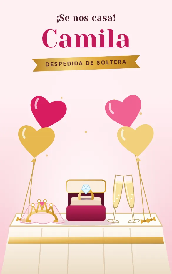 Invitación digital Despedida de soltera para cumpleaños adulto