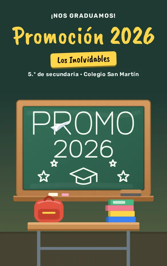 Invitación digital Promo escolar para graduación y promoción